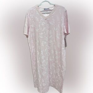 Vintage 100% Cotton Pink Floral Nightgown